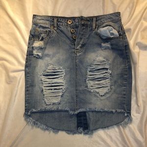 Light Wash Denim Skirt